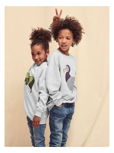 Light grey Raglan Sweat Fruit of the Loom