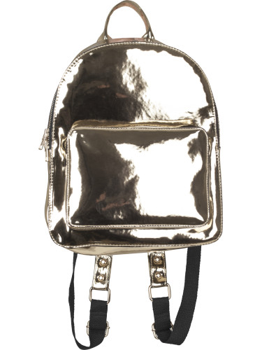 Midi Metallic Backpack Gold