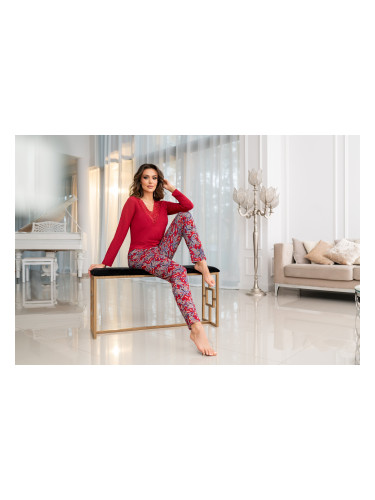 Rita Long Burgundy Pajamas Burgundy