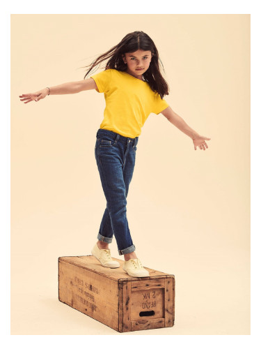 Yellow Girls' T-shirt Iconic Fruit of the Loom