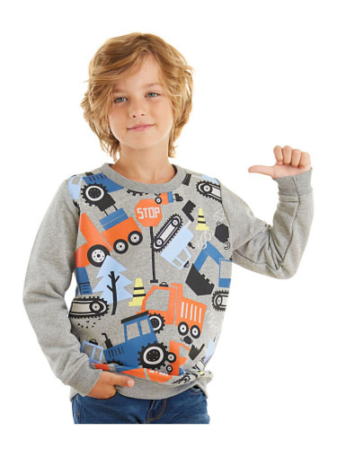 Denokids Cute Cars Boy Long Sleeve Sweatshirt