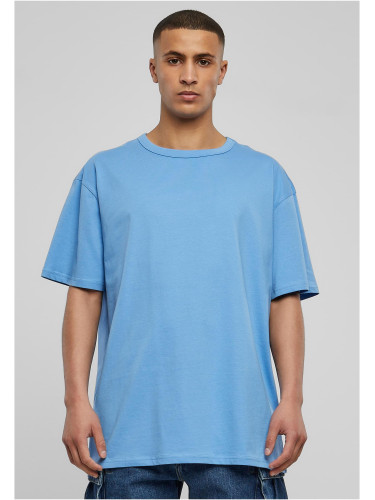 Органична основна тениска хоризонтална синя