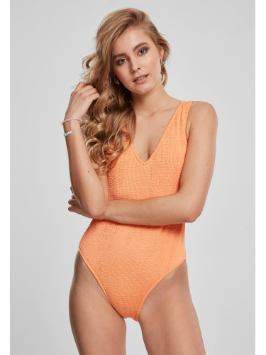 Women's Crinkle High Leg papaya swimsuit