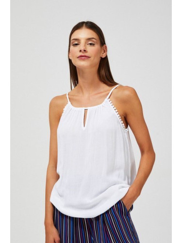 Marisse Viscose Top With Straps L-Ko-3464 White