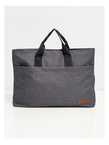 Large grey laptop bag