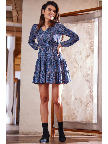 Awama Woman's Dress A470 Navy Blue