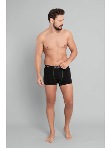 Men's Boxer Shorts - Black/Fluo Green