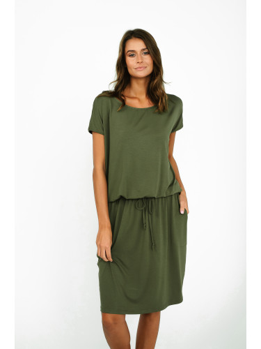 Women's Paramo dress with short sleeves - khaki