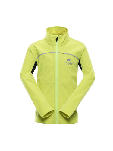 Kids softshell jacket with membrane ALPINE PRO GEROCO sulphur spring