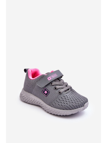 EVENTO Детски спортни обувки с връзки Сиви Brego
