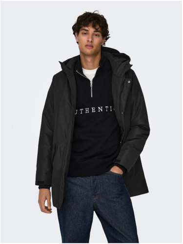 Men's Black Winter Parka ONLY & SONS Carl - Men