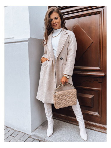 Płaszcz damski jesienny HARVEST jasnobeżowy Dstreet