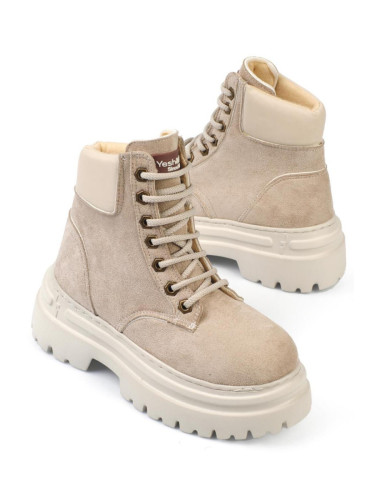 Capone Outfitters Women's Round Toe Boots With Trash Sole and Lace-Up.