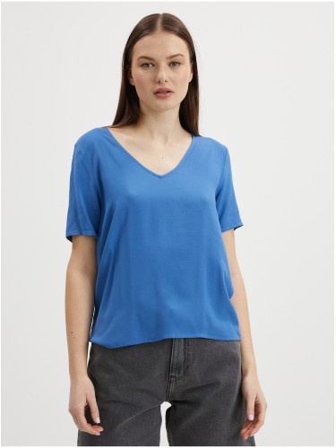 Blue Womens Basic T-Shirt VILA Paya - Women