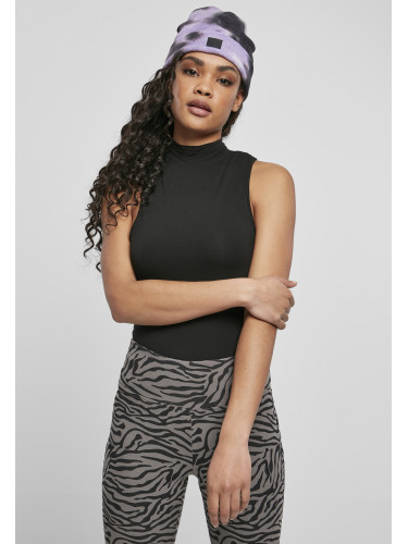 Women's sleeveless turtleneck in black