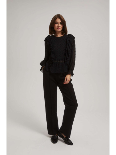 Marisse Black Pleated Trousers