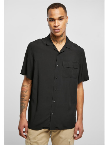 Viscose Camp shirt in black