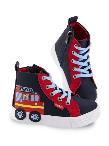 Denokids Fire Engine Boys Sneakers Sports Shoes