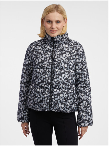 Orsay Grey-Black Women's Patterned Quilted Jacket - Women's