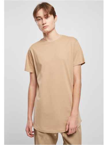 Long T-shirt in the shape of a union beige