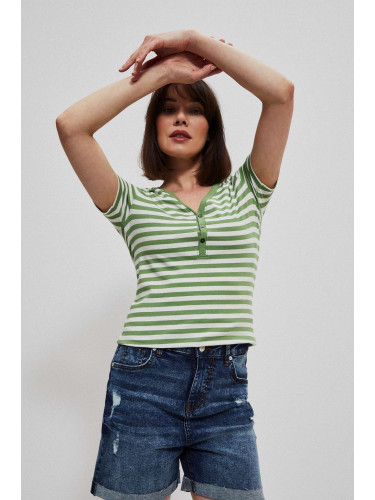 Marisse Malahit Striped Cotton Blouse
