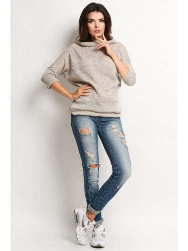 Awama Woman's Turtleneck A121 Beige