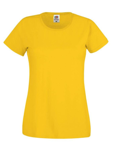 Yellow Women's T-shirt Lady fit Original Fruit of the Loom