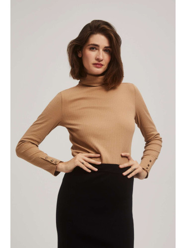 Marisse Ribbed Turtleneck Blouse