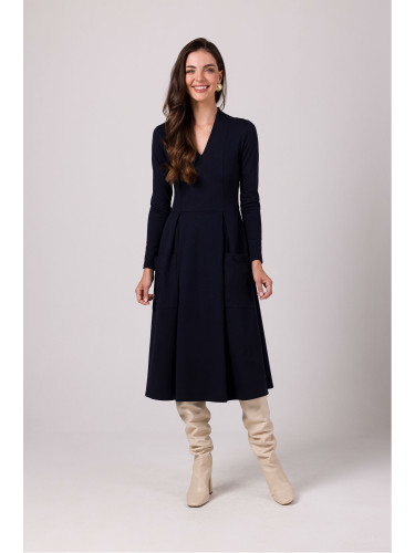 BeWear Woman's Dress B266 Navy Blue