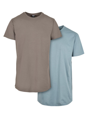 Pre-Pack Shaped Long Tee 2-Pack Asphalt/Powder Blue