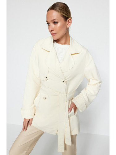 Trendyol Ecru Belted водоотблъскващ тренчкос