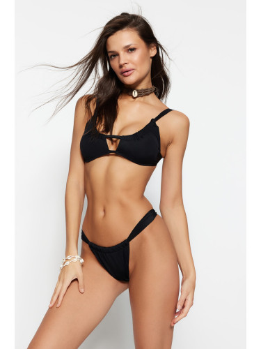 Trendyol черен тунел висок крак бикини дъна