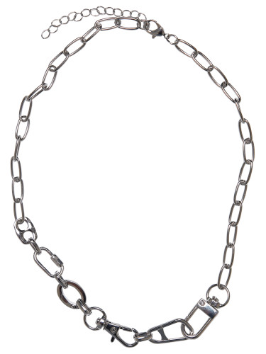 Necklace with different clasps - silver color
