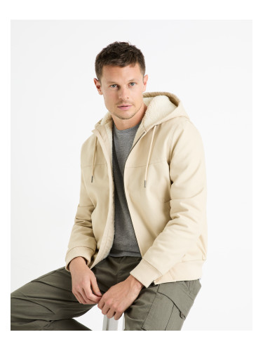 Celio Sherpa Hoodie Jacket Fuhoodie - Men