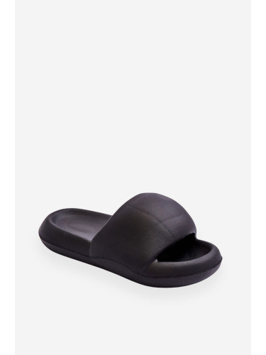 Women's light foam slippers on the platform Black Milton