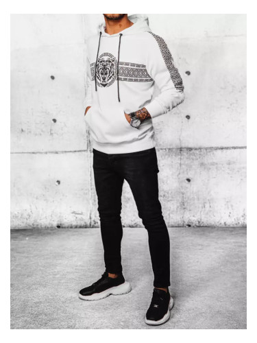 Men's Hooded Sweatshirt White Dstreet