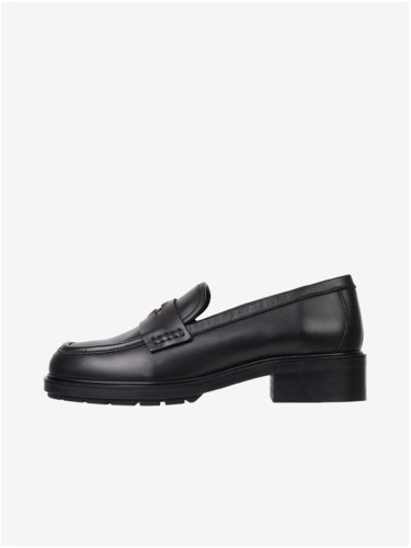 Black Women's Leather Moccasins Tommy Hilfiger - Women