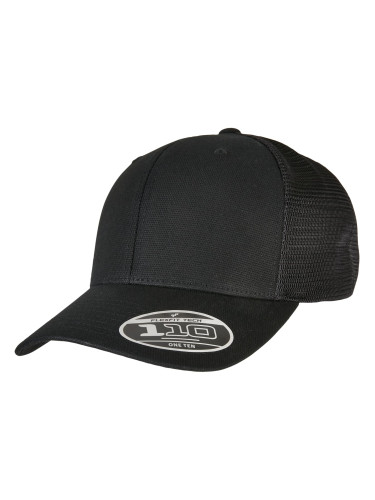 110 Structured Canvas Trucker Black