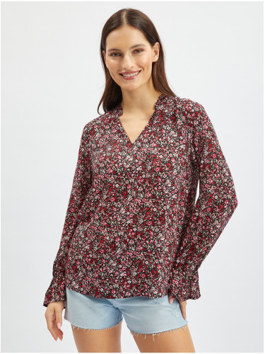 Orsay Burgundy Women's Floral Blouse - Women's