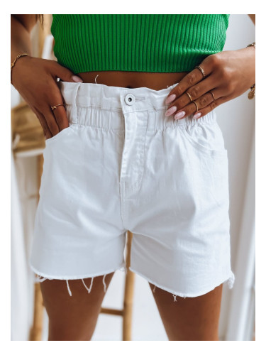 Women's denim shorts CHLOE white Dstreet