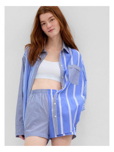 Blue Women's Striped Pajama Shirt GAP