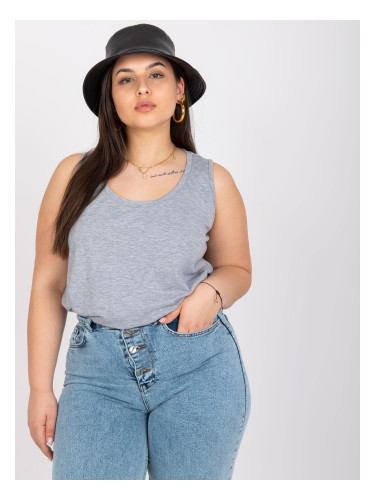 Keyla grey top plus size