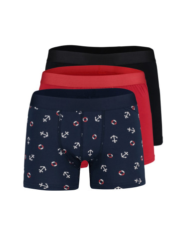 Trendyol Multi-Colored 3-Pack Marine Patterned-Flat Pack Boxer