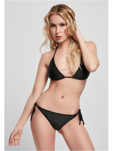 Women's recycled triangle bikini black