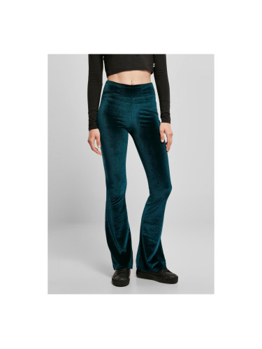 Women's high-waisted Velvet Boot leggings in teal