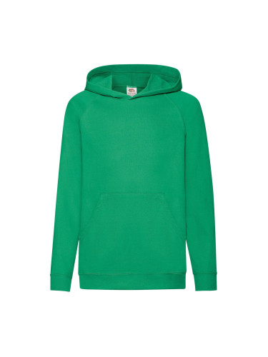 Green Children's Hoodie Fruit of the Loom