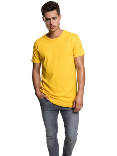 Shaped long T-shirt chrome yellow