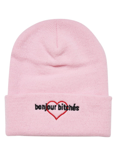 Bonjour Bitches Beanie baby pink