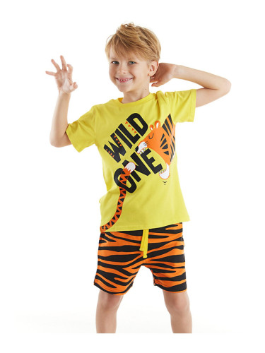 Denokids Wild One Boy's T-shirt Shorts Set