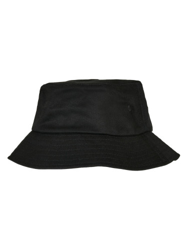 Children's Cap Flexfit Cotton Twill Bucket, Black